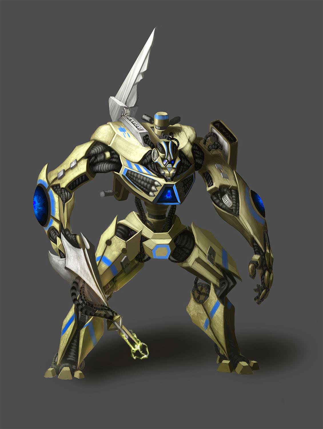 Battle Cyborg Concept Design Bot 1