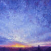 Blue Opal Sky Oil Painting Original Lanscape by Andrew Gaia Small