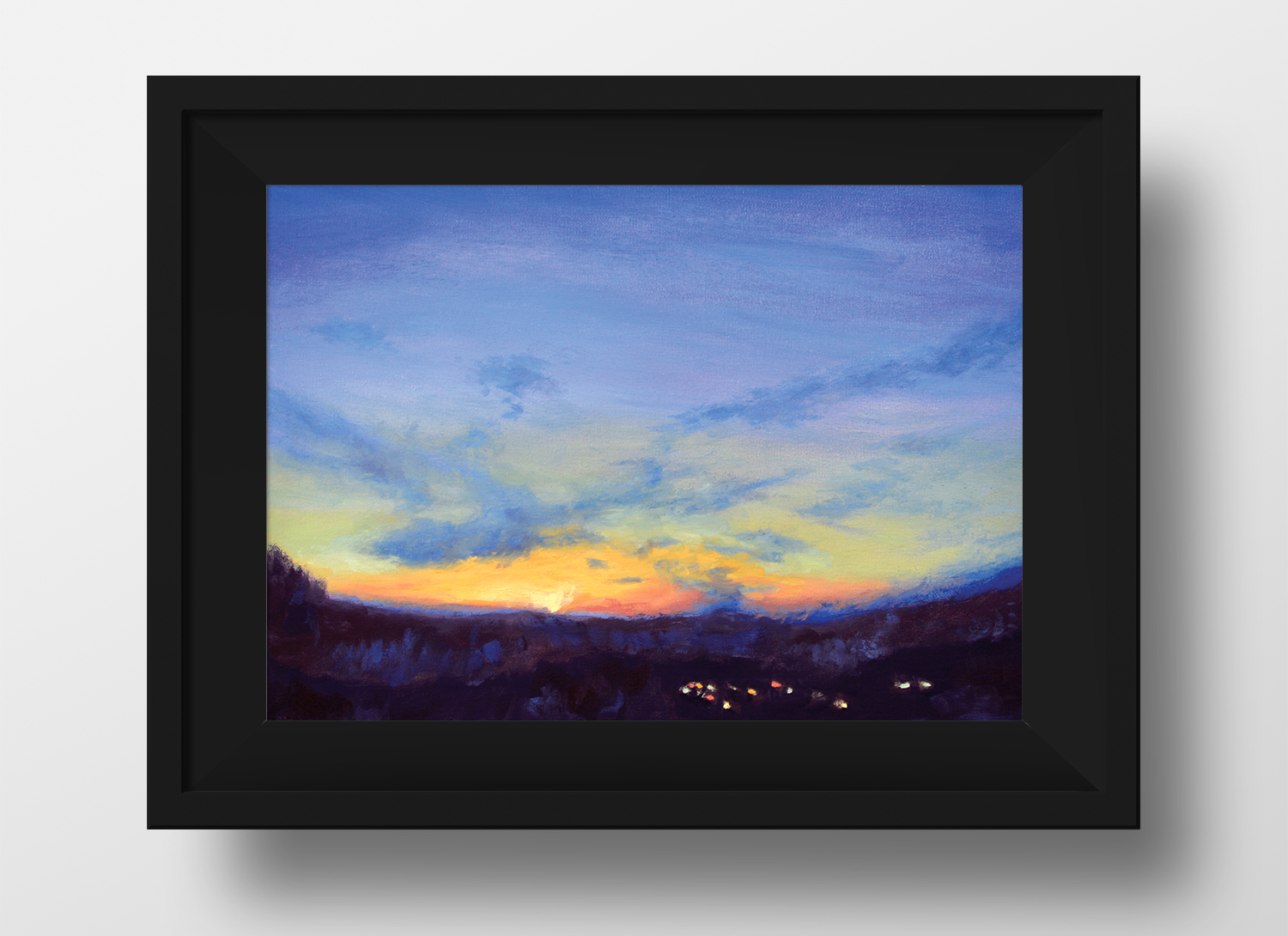 Breaking Dawn Original Oil Painting by Andrew Gaia in frame