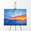 Emerging Colors Sky Landscape Oil Painting by Andrew Gaia on Easel