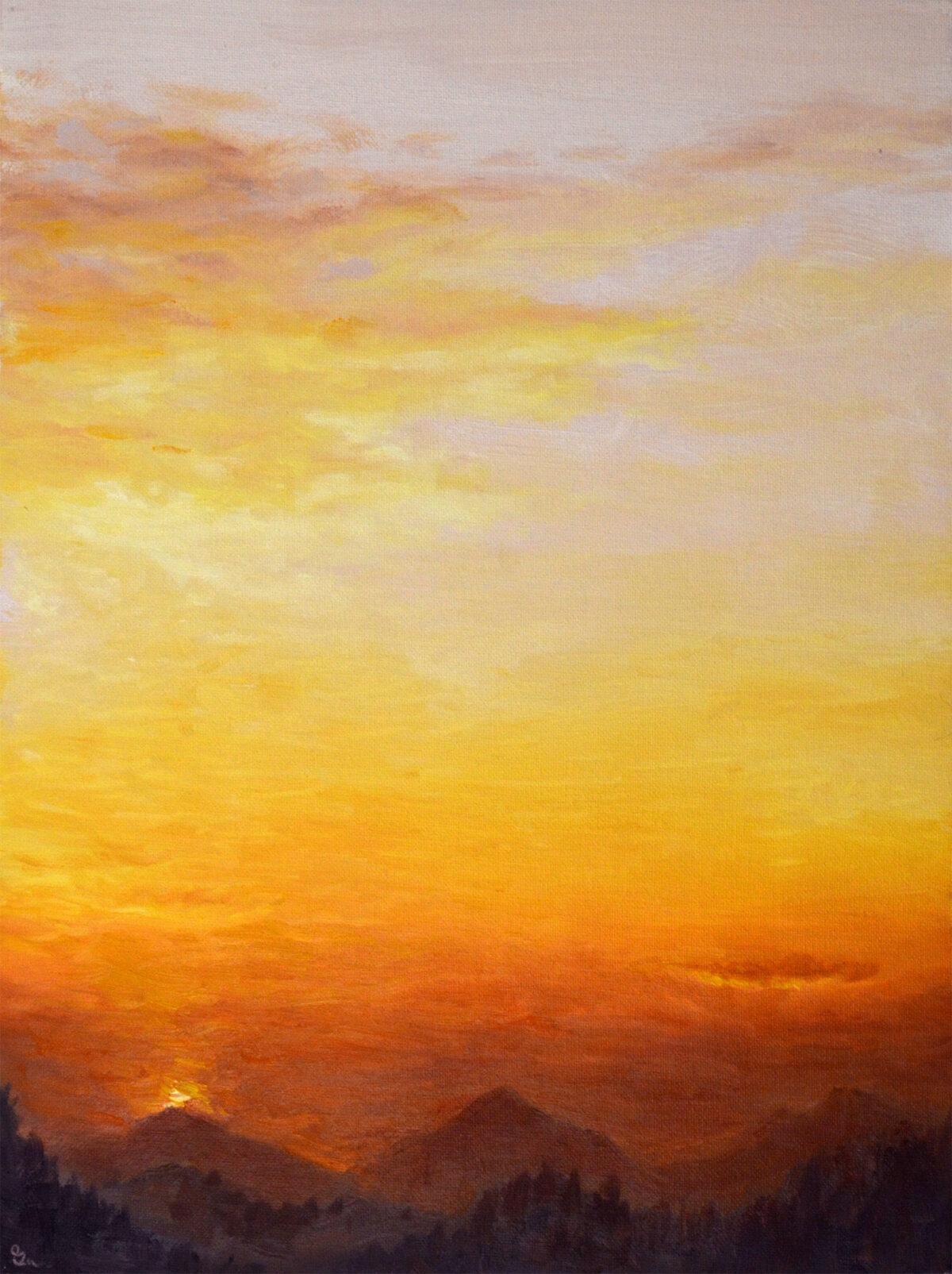 Heat Rises Landscape Oil Painting by Andrew Gaia Small
