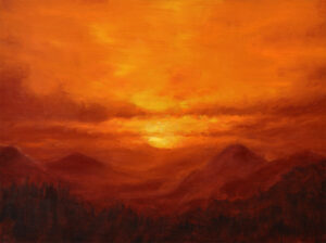 Heat Waves Landscape Oil Painting by Andrew Gaia Small