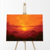 Heat Waves Landscape Oil Painting by Andrew Gaia on easel