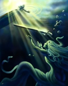 Lady of the Lake Historic Mythology Fantasy Illustration Art Skill Upgrade