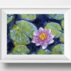 Pink and Purple lotus Lily Pads Pond Mock 1 Andrew Gaia Oil Painting original