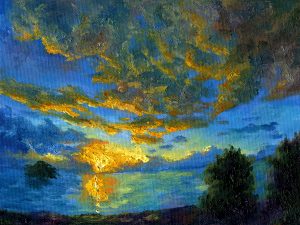 Radiant Sunrise Oil Painting Original Andrew Gaia Seascape