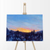 Soft Skies and Wintery Woods Oil Painting Landscape on Easel Andrew Gaia