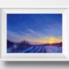 Soft Winter Morning Original Oil Painting by Andrew Gaia in frame