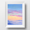 Sorbet Skies Original Oil Painting Cloudy Lanscape by Andrew Gaia Framed