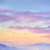 Sorbet Skies Original Oil Painting Cloudy Landscape by Andrew Gaia small