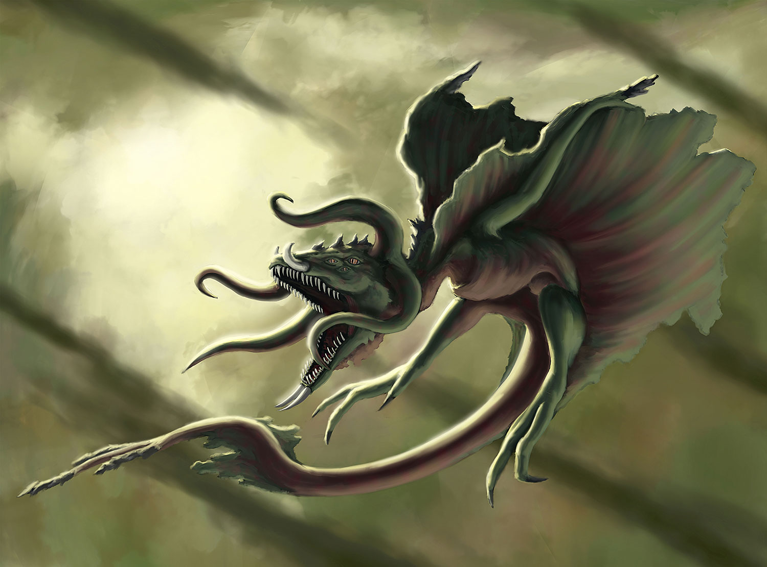 dragon denizen of the skies creature art