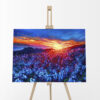 Fires To Flowers Bluebonnet Landscape Painting Oil On Easel