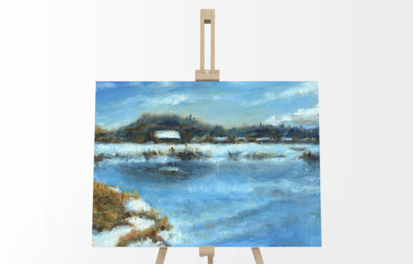 icy field on canvas original oil painting