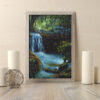 jungle waterfall original oil painting 2